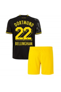 Borussia Dortmund Jude Bellingham #22 Babyklær Borte Fotballdrakt til barn 2022-23 Korte ermer (+ Korte bukser)